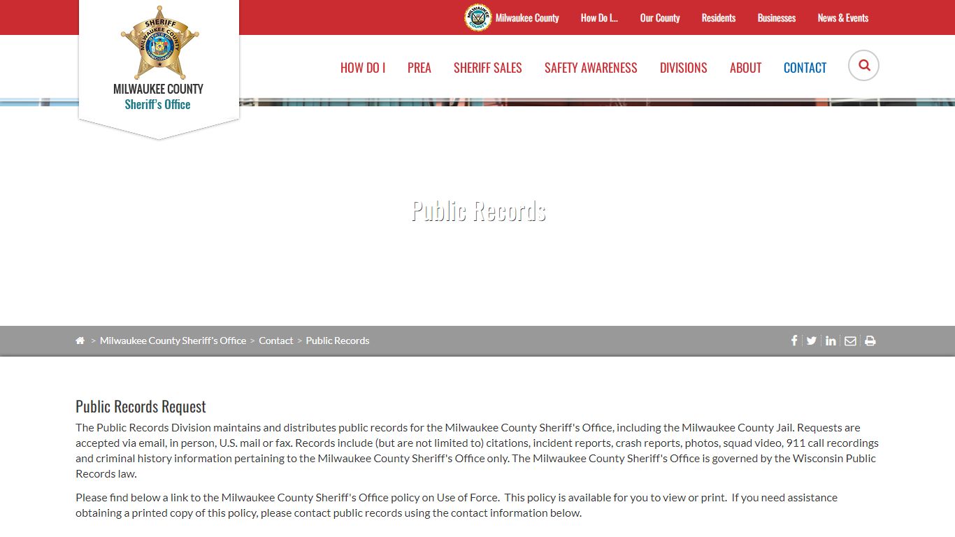 County of Milwaukee | Public Records